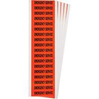 "Emergency Service" Conduit & Voltage Labels, 1/2" x 2-1/4", Cloth/Vinyl, English Equipment World