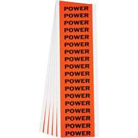 "Power" Conduit & Voltage Labels, 1/2" x 2-1/4", Cloth/Vinyl, English Equipment World
