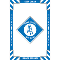 "Ladder Storage" Floor Marking Kit, Adhesive, English with Pictogram Equipment World