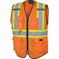 6958 Gilet de s&eacute;curit&eacute; &agrave; fermeture &eacute;clair avant, Orange haute visibilit&eacute;, Petit, Polyester Equipment World