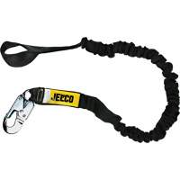 Arc Flash Shock Absorbing Lanyard, 6', Locking Snap Hook Center, Choke-Off Loop Leg Ends, Nylon Equipment World