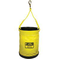 Vinyl Coated Collapsible Bucket, 11" L x 11" W x 16" H, Nylon, Black/Yellow Equipment World