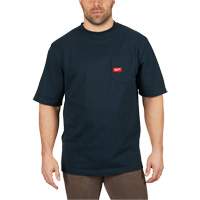 T-shirt robuste avec poche, Hommes, Petit, Bleu Equipment World