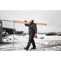 Salopette GridIron de longueur standard avec fermeture &agrave; glissi&egrave;re jusqu'&agrave; la cuisse, Hommes, Grand, Noir Equipment World