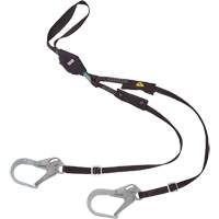 V-Series Utility Energy Absorbing Lanyard, 6', Rebar Hook Center, Snap Hook Leg Ends, Nylon Equipment World