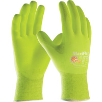 ATG MaxiFlex&reg; Ultimate High Visibility Seamless Gloves, Large, Nitrile Coating, 15 Gauge, Nylon/Elastane Shell Equipment World