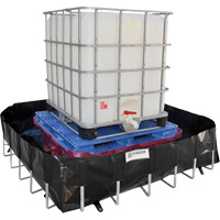 Berme de confinement des d&eacute;versements Ultra-IBC Berm, Capacit&eacute; 400 gal. US, 6' la x 6' lo x 18" h, Support en L Equipment World
