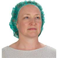 Bouffant Caps, Polypropylene, 21", Green Equipment World