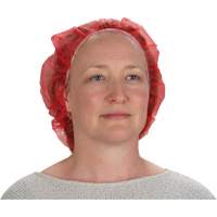 Bouffant Caps, Polypropylene, 21", Red Equipment World