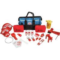 Lockout Tagout Kit with Nylon Safety Lockout Padlocks in Duffel Bag, Electrical/Valve Kit, 31 Components Equipment World