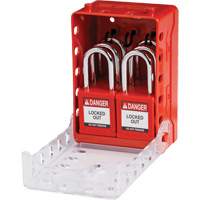 Ultra Compact Group Lockout Box with Nylon Safety Lockout Padlocks, Red Equipment World