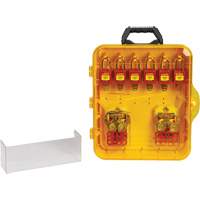 Lockout Station with Keyed Different Nylon Safety Lockout Padlocks, Plastic Padlocks, 12 Padlock Capacity, Padlocks Included Equipment World