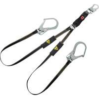 V-Series Welding Energy Absorbing Lanyard, 6', Rebar Hook Center, Snap Hook Leg Ends, Kevlar&reg;/Metal/Nylon Equipment World