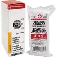 SmartCompliance&reg; Refill Compress Pressure Bandage with Ties, 4" L x 4" W Equipment World