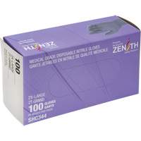 Gants jetables de calibre m&eacute;dical, 2T-Grand, Nitrile, 6 mils, Sans poudre, Noir, Classe 2 Equipment World