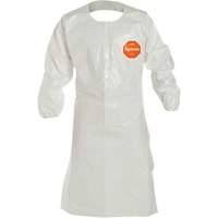 Disposable Sleeved Apron, Tychem&reg; 4000, White, 44" L Equipment World