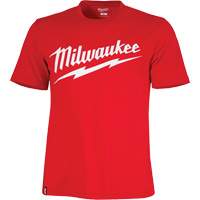 Heavy-Duty Short-Sleeved T-Shirt with Milwaukee&reg; Logo, Men's, Small, Red Equipment World