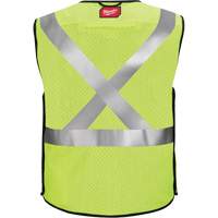 Breakaway Mesh Safety Vest, Black/High Visibility Lime-Yellow, Medium/Small Equipment World