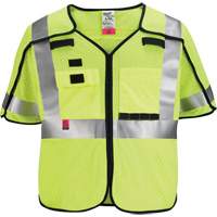 Breakaway Mesh Safety Vest, Black/High Visibility Lime-Yellow, Medium/Small Equipment World
