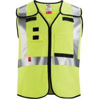 Breakaway Mesh Safety Vest, Black/High Visibility Lime-Yellow, Medium/Small Equipment World