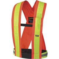 5593 Safety Sash, High Visibility Orange, Yellow Reflective Colour, One Size Equipment World