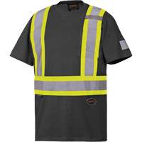 6976 Safety T-Shirt, Cotton, Small, Black Equipment World