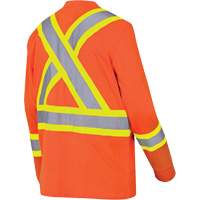 6981 Long-Sleeved Safety Shirt, Cotton, Small, High Visibility Orange Equipment World