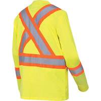 6982 Long-Sleeved Safety Shirt, Cotton, Small, High Visibility Lime-Yellow Equipment World
