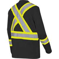 6983 Long-Sleeved Safety Shirt, Cotton, X-Small, Black Equipment World