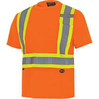 6990 Bird's-Eye Safety Shirt, Polyester, X-Small, High Visibility Orange Equipment World