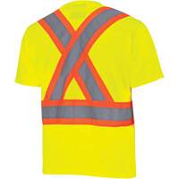6991 Bird's-Eye Safety Shirt, Polyester, 3X-Large, High Visibility Lime-Yellow Equipment World