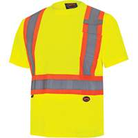 6991 Bird's-Eye Safety Shirt, Polyester, 3X-Large, High Visibility Lime-Yellow Equipment World