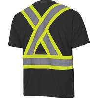 6992 Bird's-Eye Safety Shirt, Polyester, X-Small, Black Equipment World