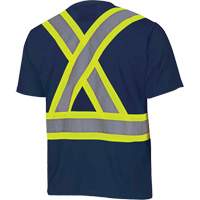 6992N Bird's-Eye Safety Shirt, Polyester, X-Small, Navy Blue Equipment World