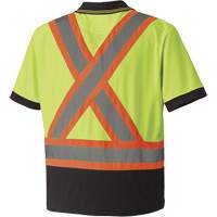 6987 Bird's-Eye Safety Polo Shirt, Polyester, X-Small, High Visibility Lime-Yellow Equipment World