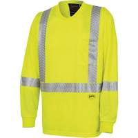 6905A Ultra-Cool Ultra-Breathable Long-Sleeved Safety Shirt, X-Small, High Visibility Lime-Yellow Equipment World
