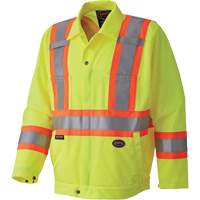 5999J Traffic Safety Jacket, Polyester, High Visibility Lime-Yellow, X-Small Equipment World