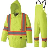 5609 Combinaison de pluie imperm&eacute;able 210D, Polyester/PVC, T-petit, Jaune lime haute visibilit&eacute; Equipment World