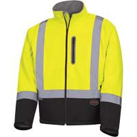 5689 Mechanical-Strength Softshell Safety Jacket, Black/High Visibility Lime-Yellow, Small Equipment World