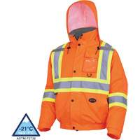 5032 Veste aviateur de s&eacute;curit&eacute; imperm&eacute;able et matelass&eacute;e pour l'hiver, Polyester, Orange haute visibilit&eacute;, Petit Equipment World