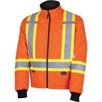 5015A Manteau matelass&eacute; pour cong&eacute;lateur, Polyester, Orange haute visibilit&eacute;, T-petit Equipment World