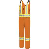 6617T Salopettes, Polyester, 40, Orange haute visibilit&eacute; Equipment World