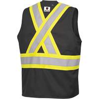 7729 FR-Tech&reg; Flame-Resistant Arc Safety Vest, Small, Black, 10 cal/cm² Equipment World