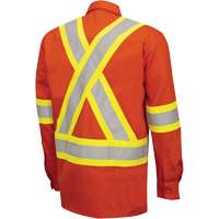 7743 FR-Tech&reg; Flame-Resistant Safety Shirt, Small, High Visibility Orange Equipment World