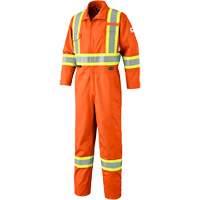 7705T FR-Tech&reg; Flame-Resistant Coverall with Leg Zippers, Size 40 (Tall), High Visibility Orange, 9.7 cal/cm² Equipment World