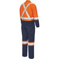 7702BB FR-Tech&reg; 2-Tone Safety Coverall, Size 36, Navy Blue/Orange, 10 cal/cm² Equipment World