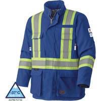 5523 Flame-Resistant Safety Parka, Small, Royal Blue, 58 cal/cm² Equipment World