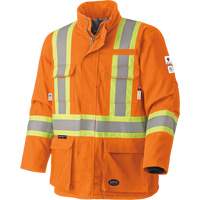 5533 Flame-Resistant Safety Parka, Small, High Visibility Orange, 58 cal/cm² Equipment World