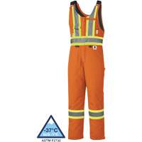 5534A Flame-Resistant Quilted Safety Overalls, Small, Orange Equipment World