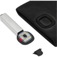 5678 Tuque en tricot avec lampe frontale &agrave; DEL, Doublure en Molleton, Taille unique, Noir Equipment World